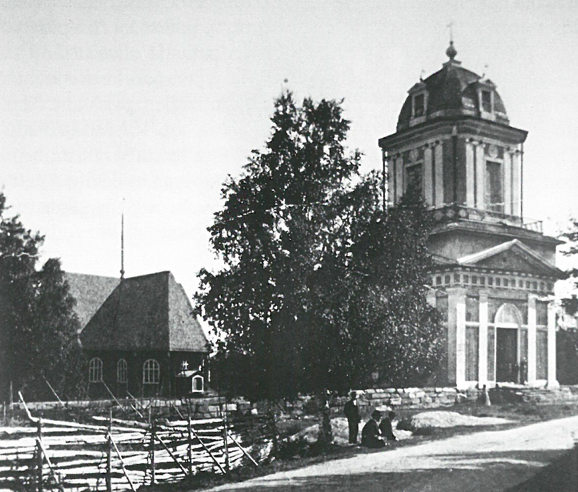 Kälviän toinen kirkko, kuva vuodelta 1897.